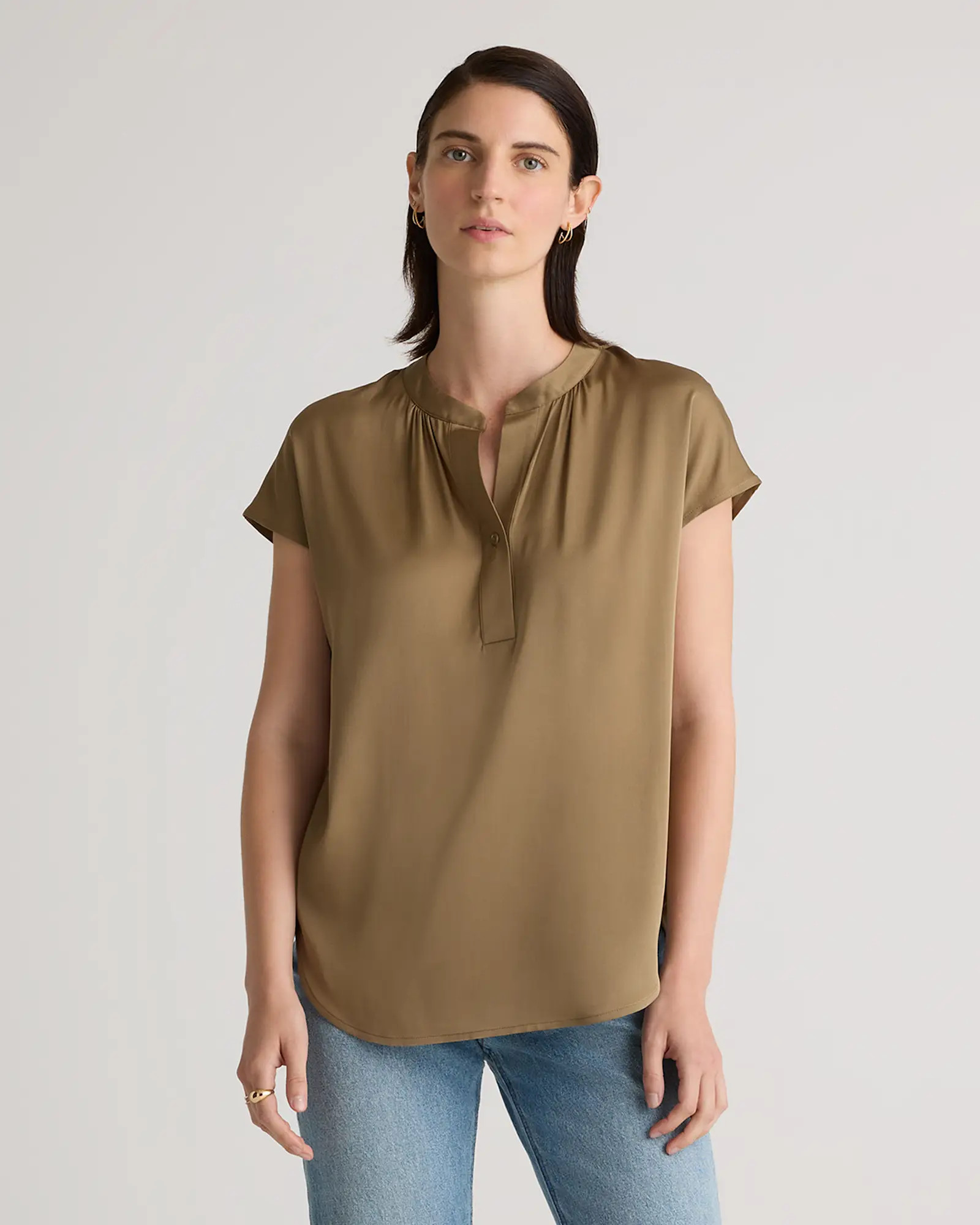 Women's Washable Stretch Silk Dolman Sleeve Blouse | Quince