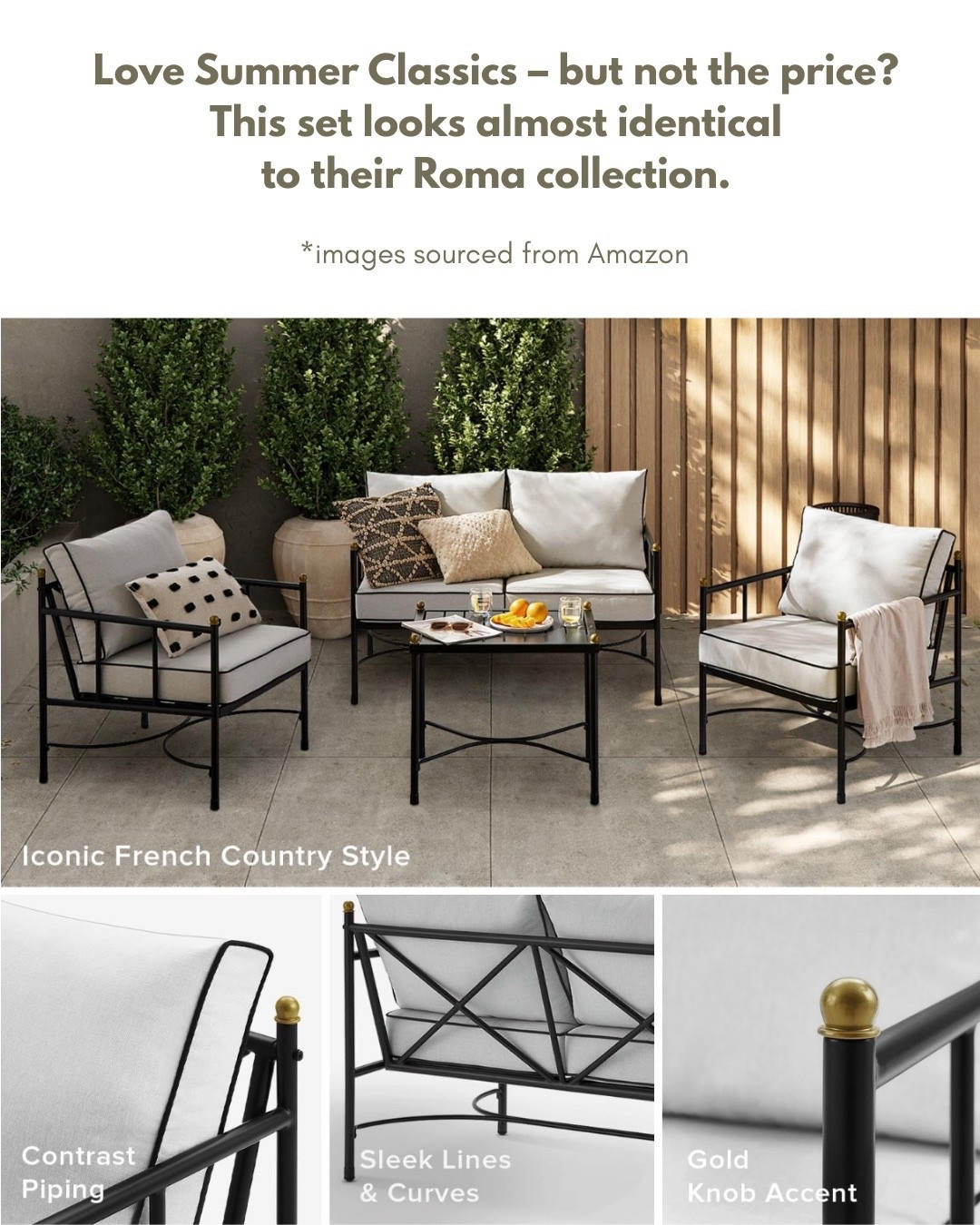 Linking this summer classics look-for-less patio conversation set. Plus, more Amazon finds that look designer! 

#LTKHome