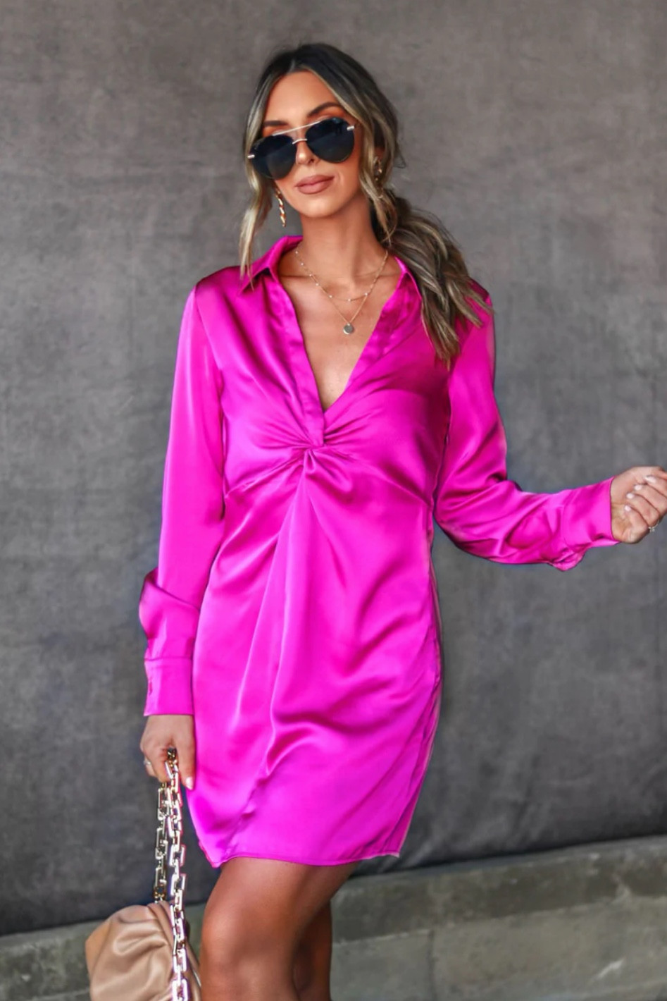 pink satin dress 

#LTKunder100 #LTKHoliday #LTKSeasonal