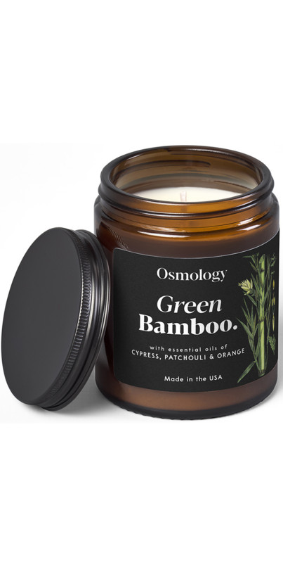 Osmology Green Bamboo Soy Wax Candle Cypress Patchouli & Orange | Well.ca