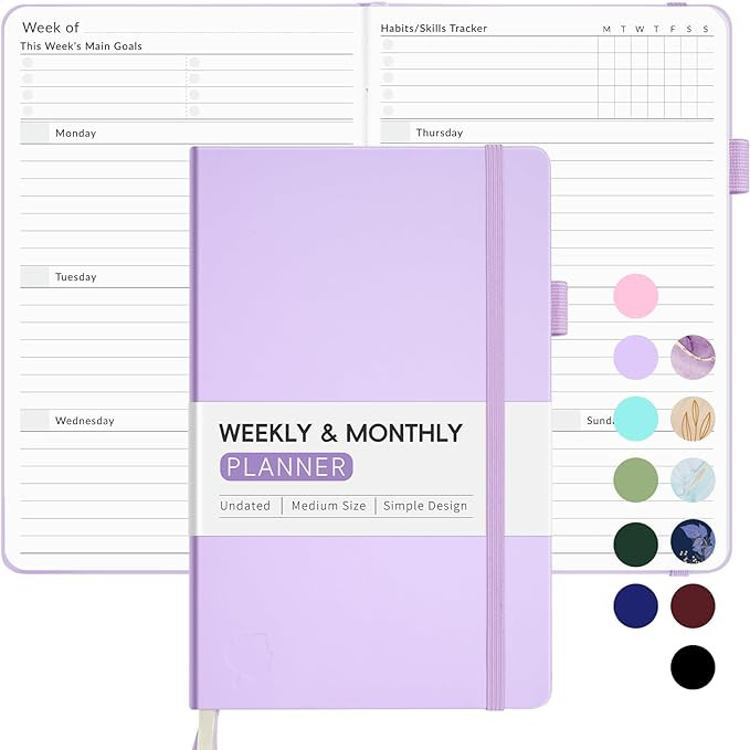 Undated Weekly Planner for 2025, Forvencer Simplified Weekly & Monthly Calendar Planner, Cute Dai... | Amazon (US)