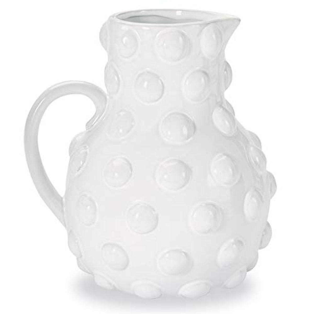Mud Pie Raised Dot Pitcher, 68 oz, White | Amazon (US)