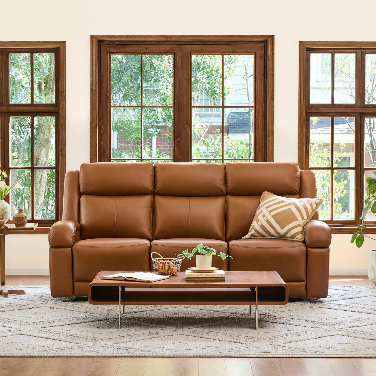 Wall Hugger Power Reclining Sofa | Power Headrest & Genuine Leather | Chita