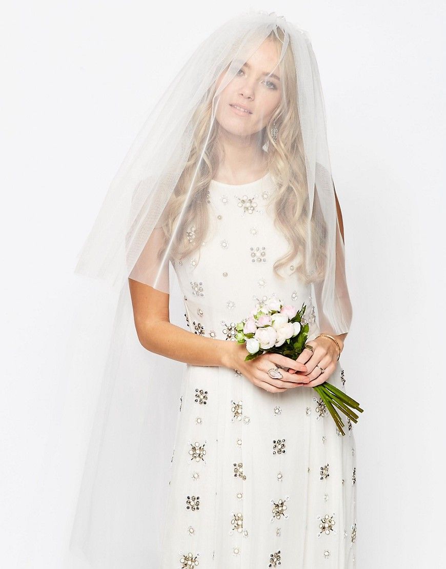 ASOS WEDDING Floral Hair Veil - White | ASOS US