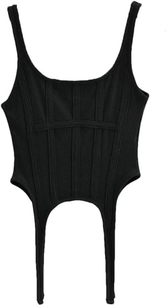 Women's Irregular Square Neck Casual Comfortable Elastic Simple Sleeveless Top | Amazon (US)