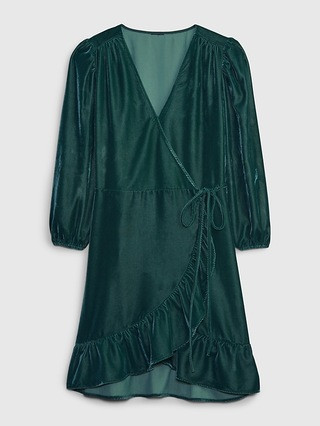 Velvet Wrap Mini Dress | Gap (US)