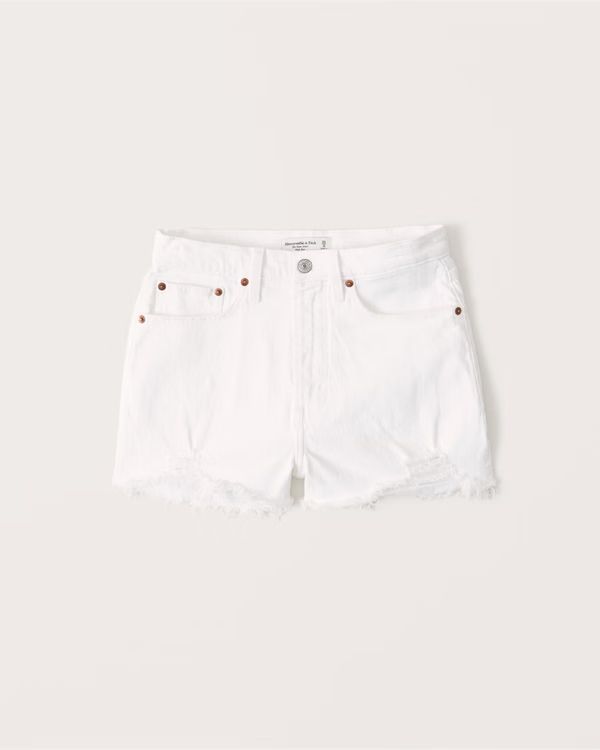 Curve Love High Rise Mom Shorts | Abercrombie & Fitch (US)