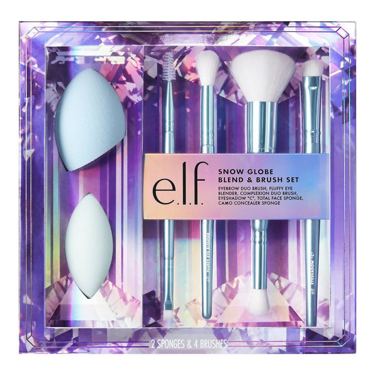 e.l.f. Snow Globe Blend &#38; Brush Holiday Set - 6pc | Target