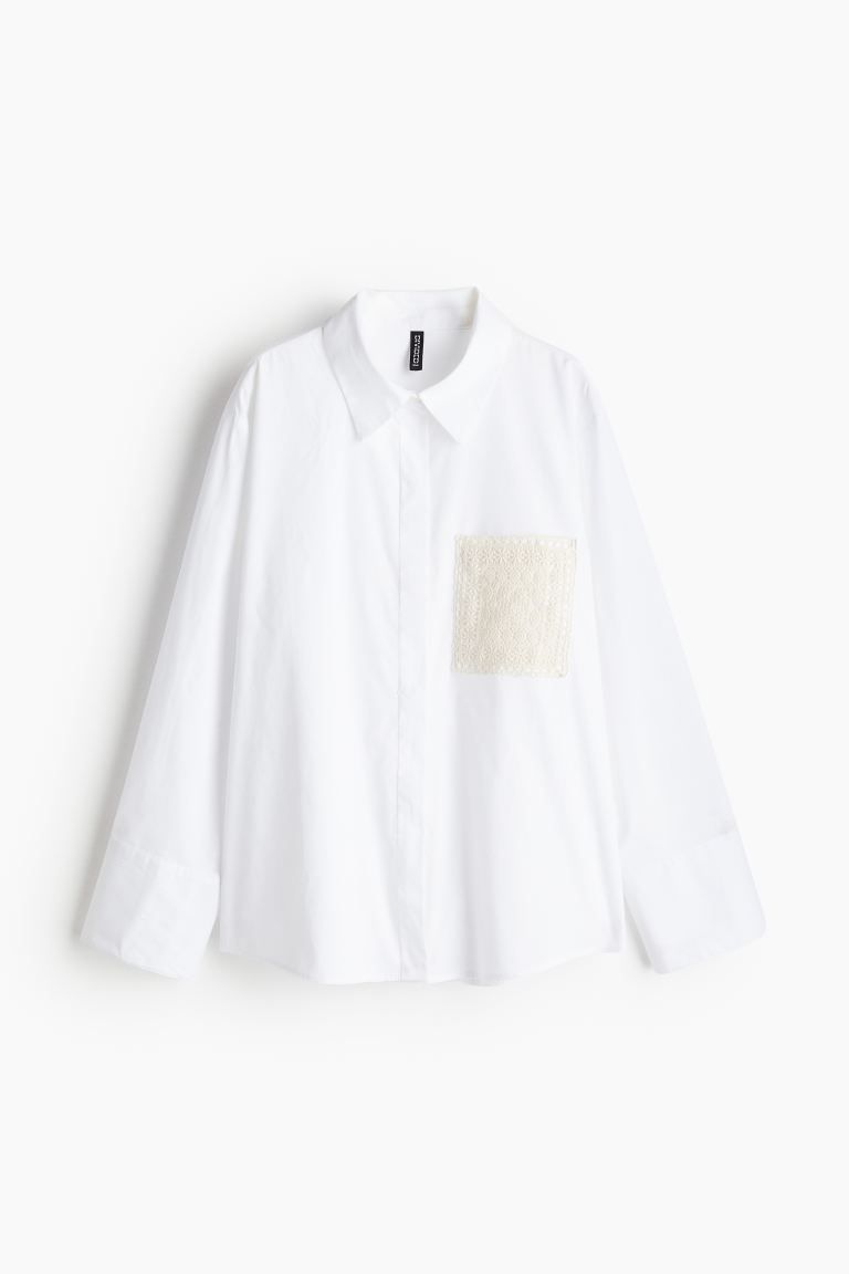 Open-back poplin shirt | H&M (UK, MY, IN, SG, PH, TW, HK)