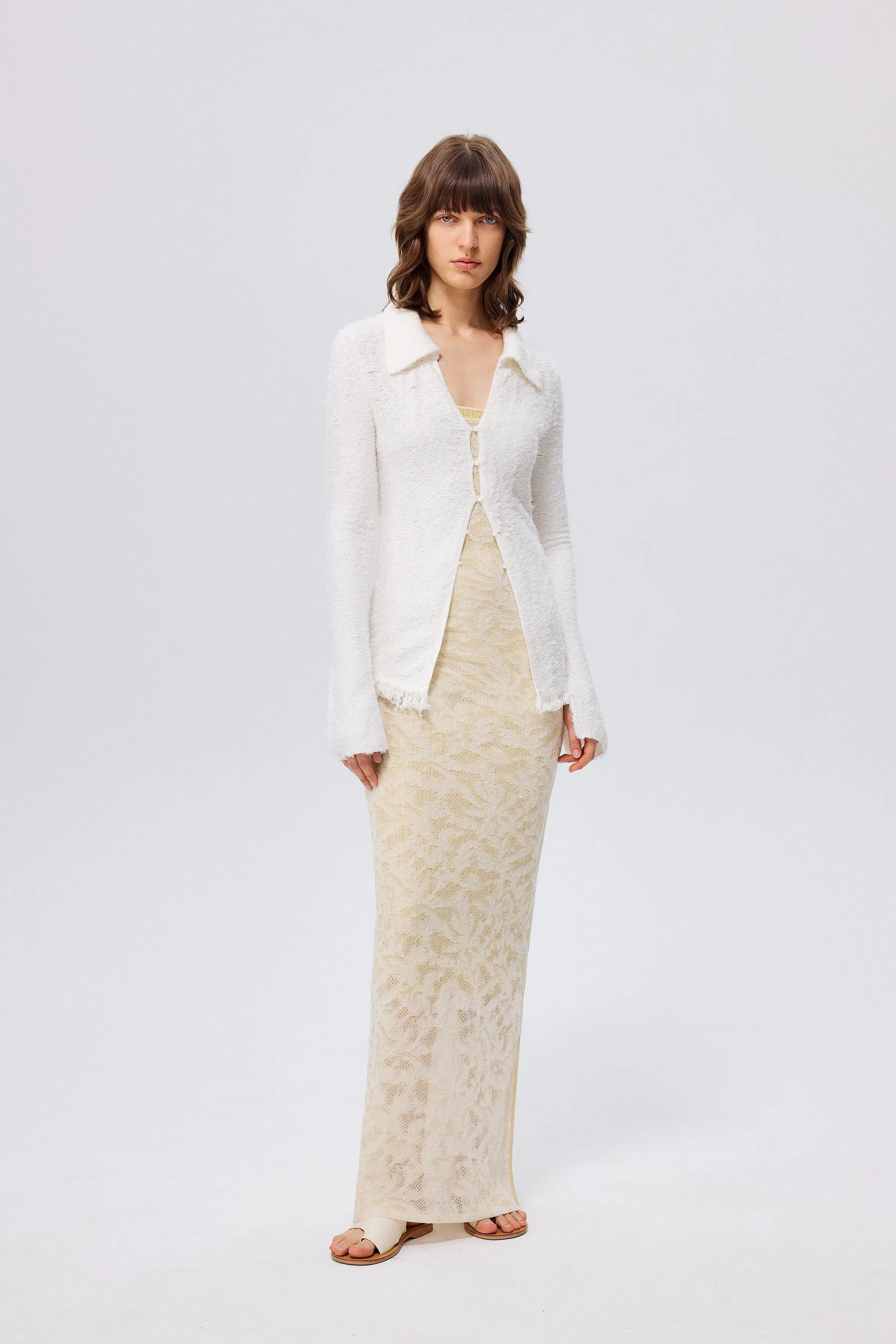 Dahlia Lightweight Cardigan in Viscose Blend Knit | Fabrique