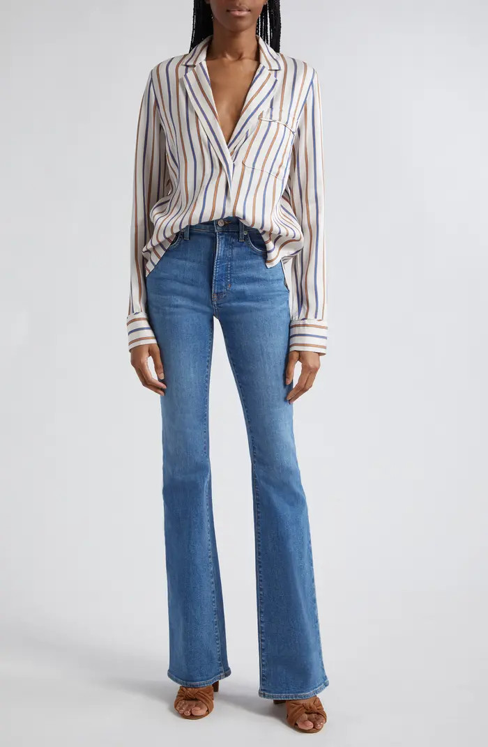 Veronica Beard Beverly High Waist Skinny Flare Jeans | Nordstrom | Nordstrom