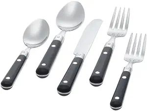 Ginkgo International Le Prix 20-Piece Stainless Steel Flatware Place Setting, Navy, Service for 4 | Amazon (US)