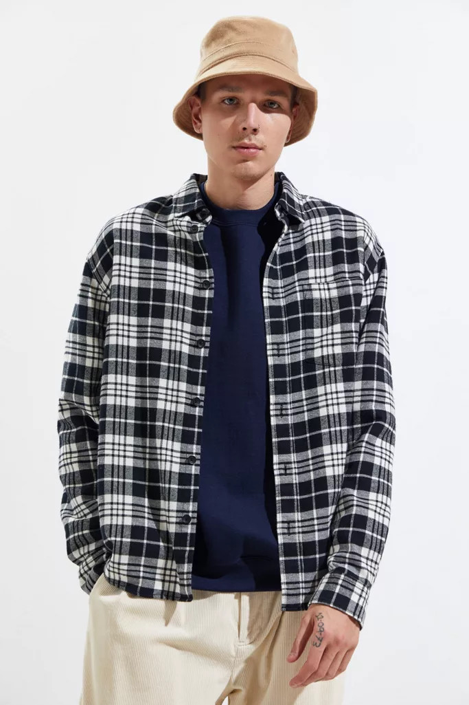 Standard Cloth Vintage Acid Wash Flannel Button-Down Shirt | Urban Outfitters (US and RoW)