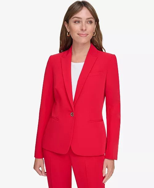 Tommy Hilfiger Women’s One-Button Blazer - Macy's | Macy's