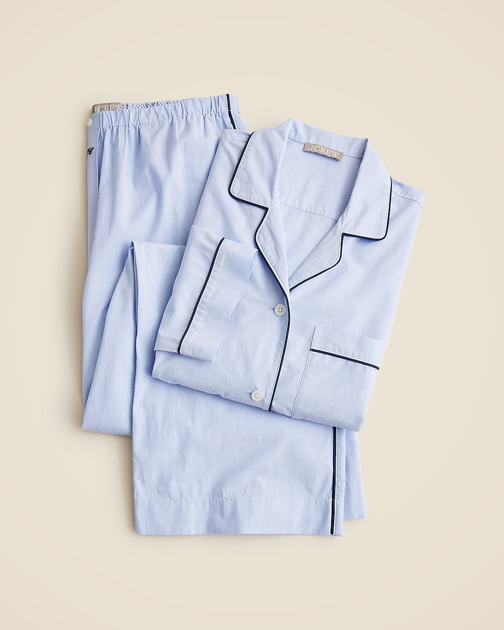 Classic pajama pant set in end-on-end cotton | J. Crew US