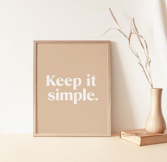 Keep It Simple Print  Boho Art Print  Printable Wall Art - Etsy | Etsy (US)