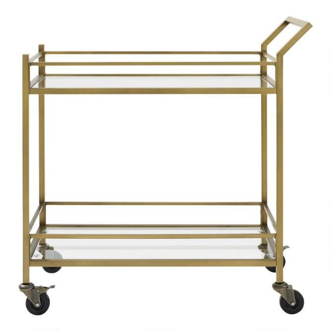 Metal and Glass Milayan Bar Cart | World Market
