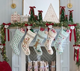 Riley Sheehey Needlepoint Christmas Stocking Collection | Pottery Barn Kids