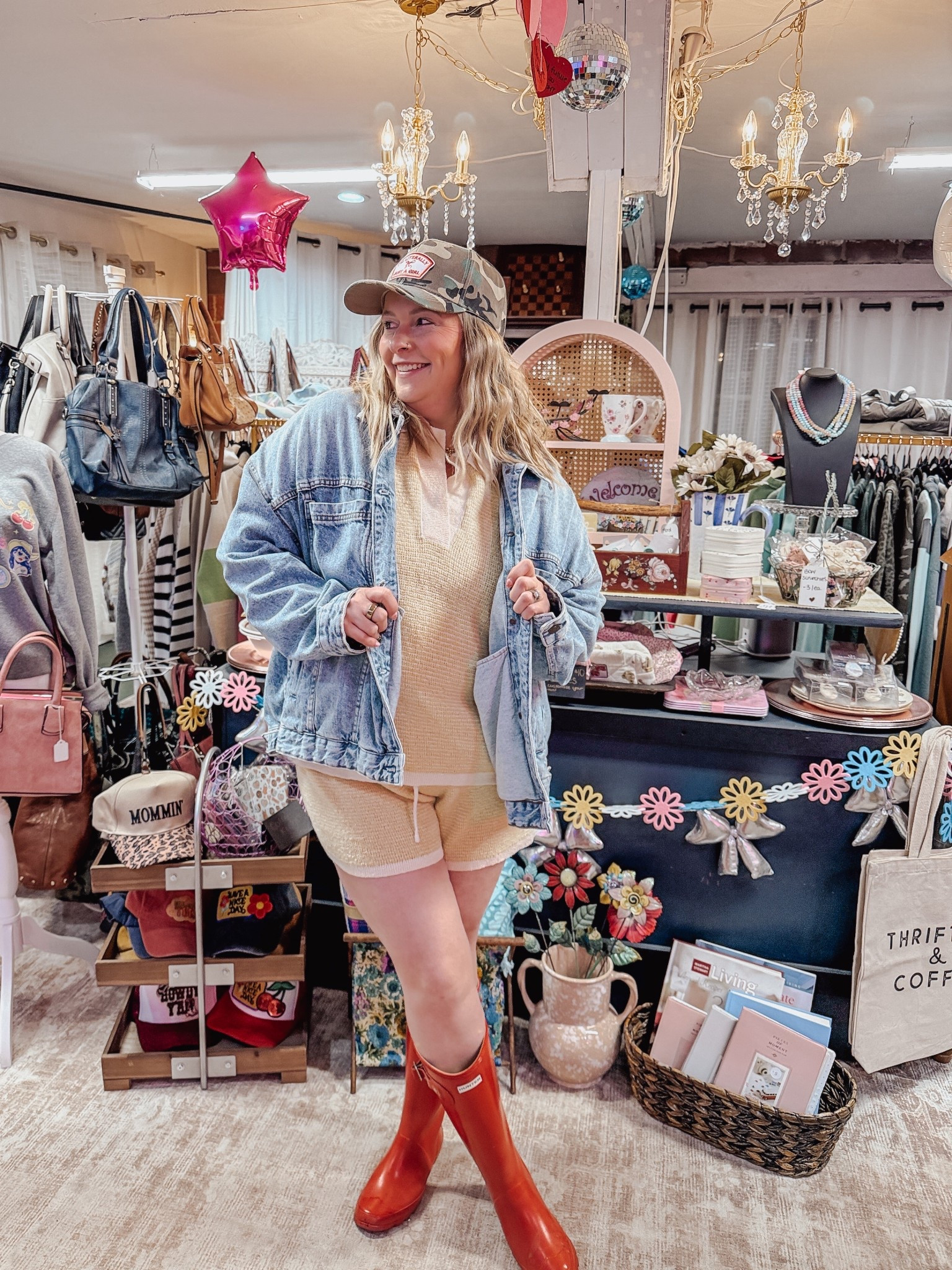 Hunter boots
Sets
Denim jacket 

#LTKFestival #LTKMidsize #LTKootd