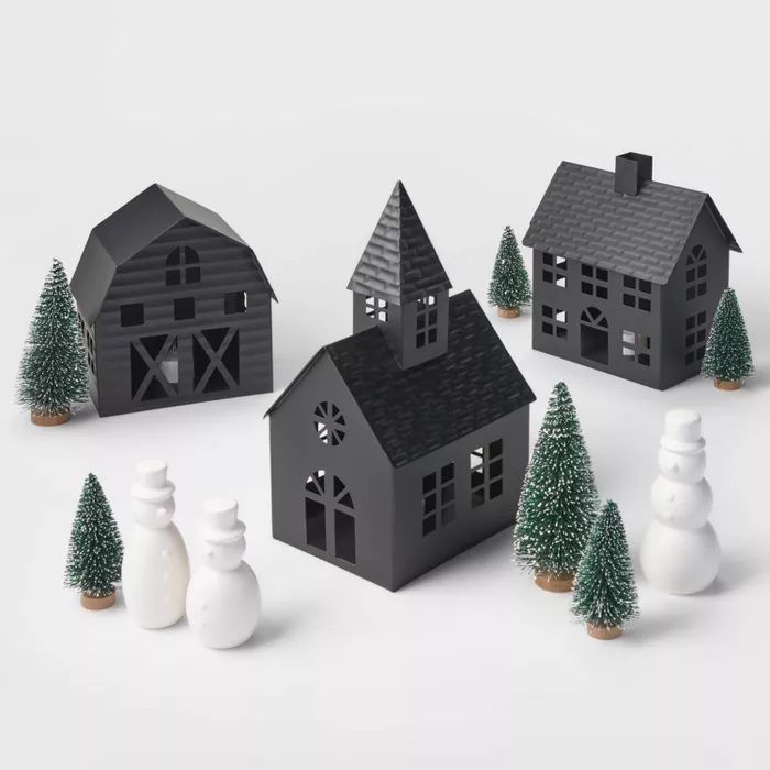 Metal Houses Village Kit Black - Wondershop™ | Target