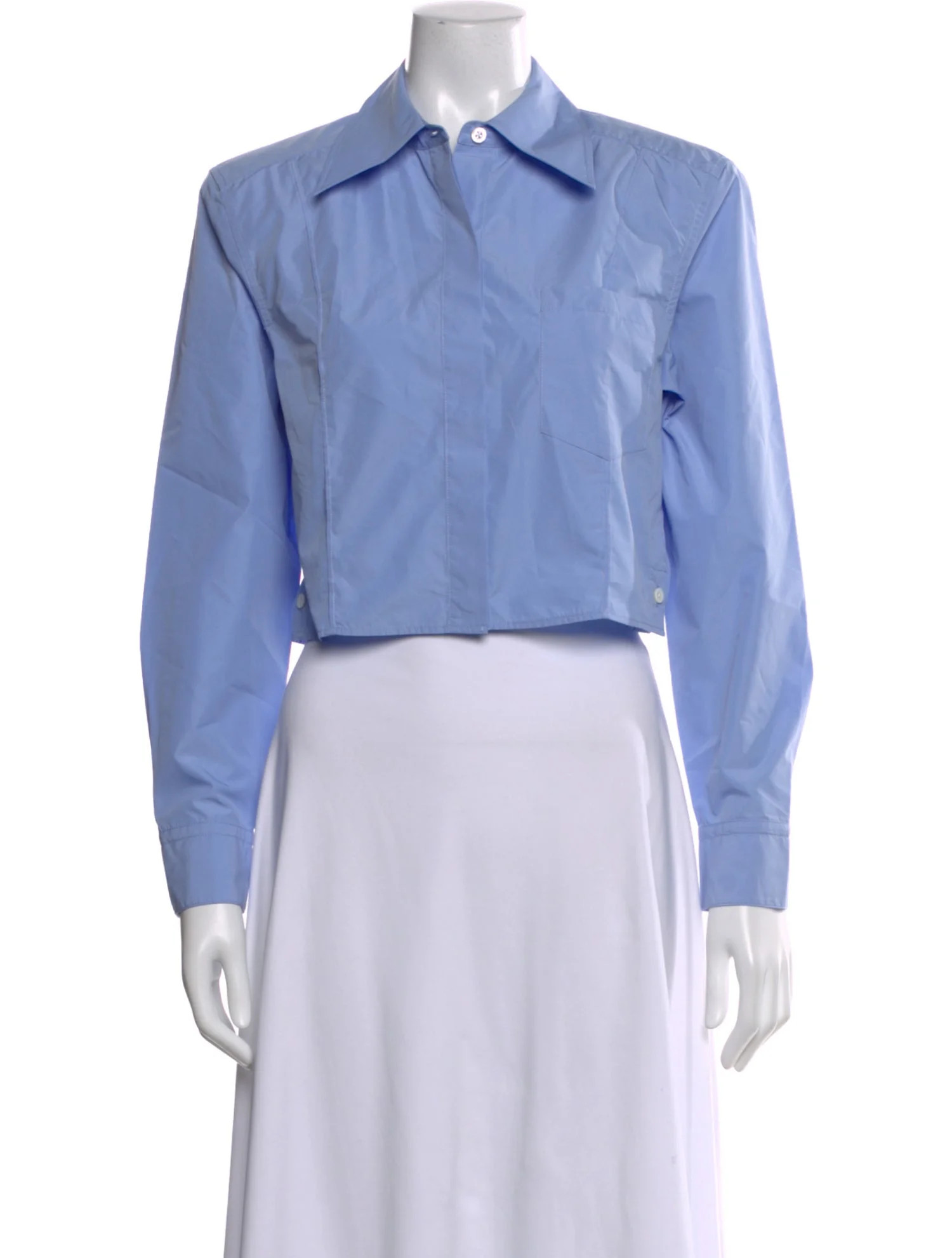 3.1 Phillip Lim Long Sleeve Button-Up Top - Blue Tops, Clothing - W31PH189098 | The RealReal | The RealReal