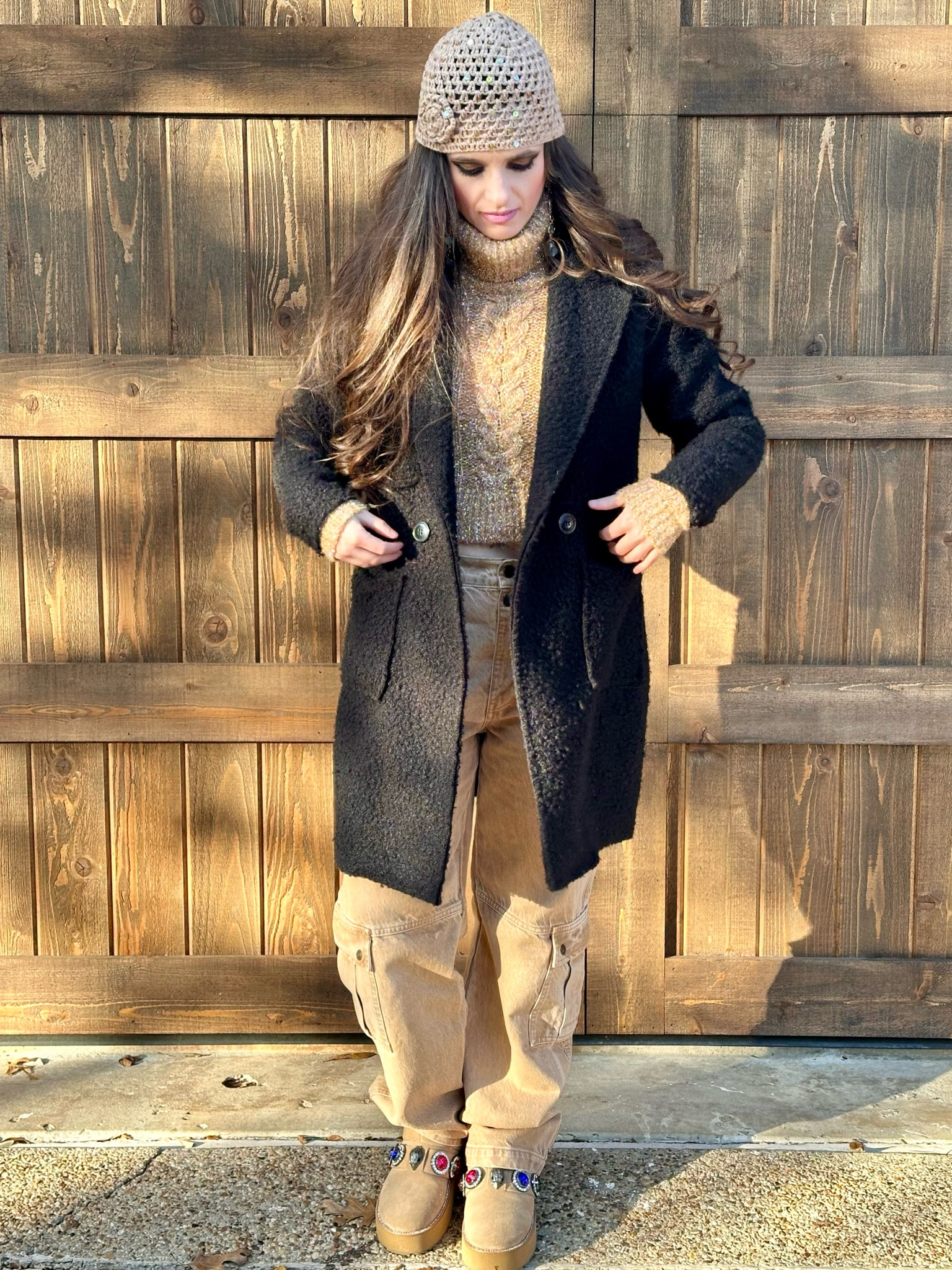 Outfit check!! Kurt Geiger boots. Free people cargo pants. Anthropologie sweater.

#LTKSeasonal #LTKShoeCrush