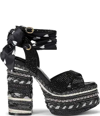 Chelsea Scarf Embellished Platform Sandals | Dillard's