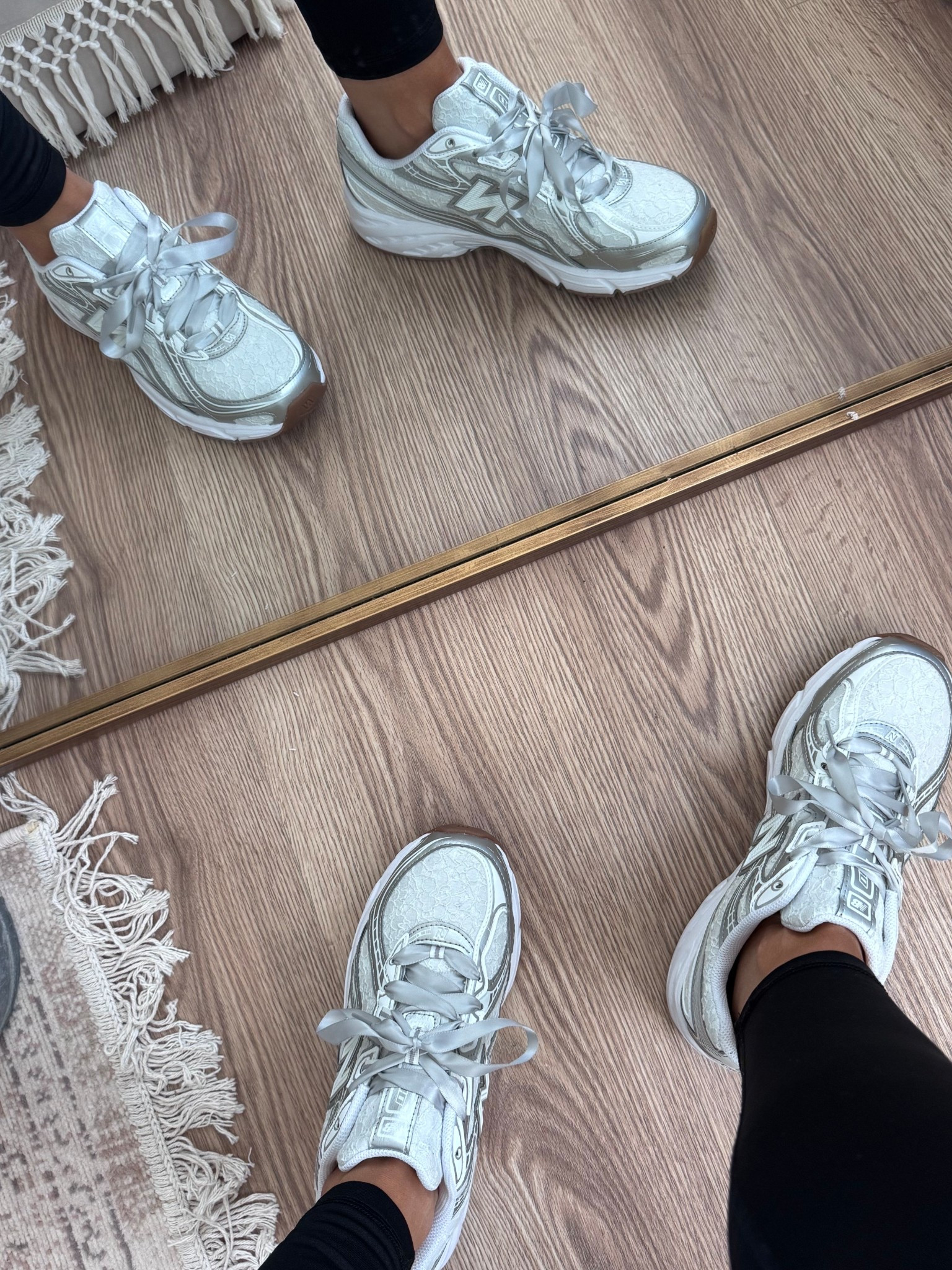 Lace new balance sneakers