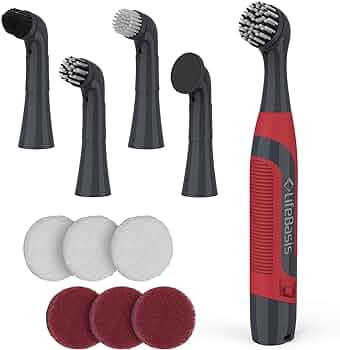 LifeBasis Cordless Electric Cleaning Brush, Mini Power Scrubber for Cleaning Waterproof Grout wit... | Amazon (US)