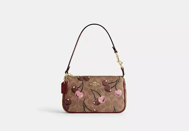 Nolita 19 In Signature Canvas With Cherry Print$129 | Coach Outlet US