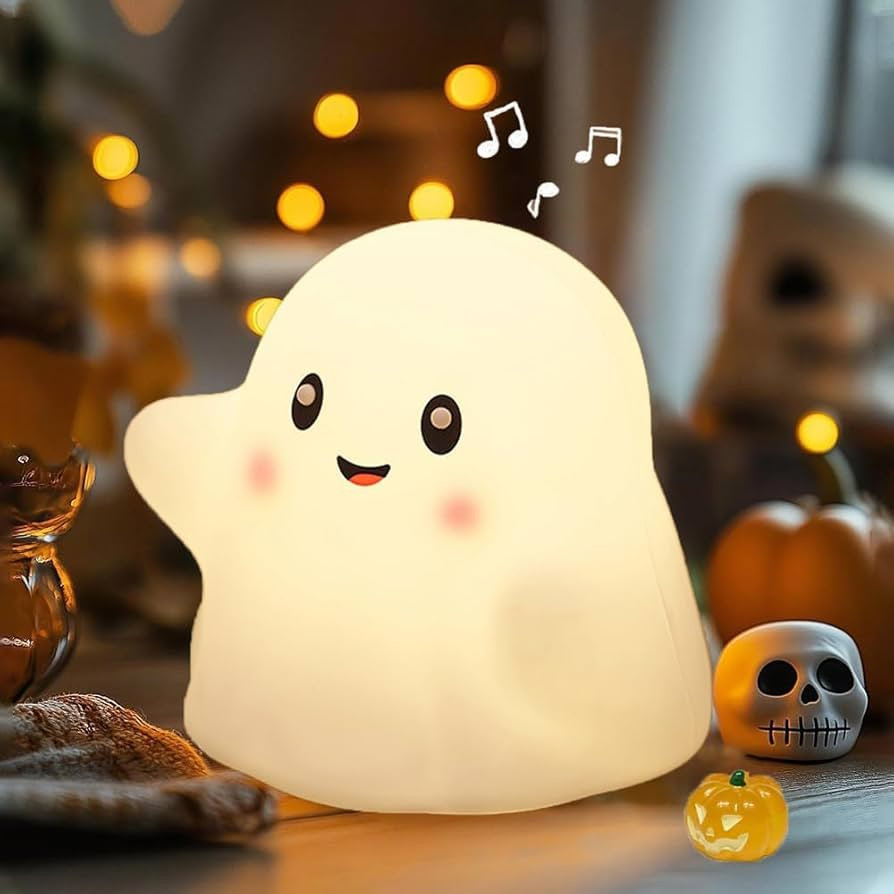 Ghost Night Light for Kids,Halloween Night Light with 13 Interactive Sound Effects ,Cute Silicone... | Amazon (US)