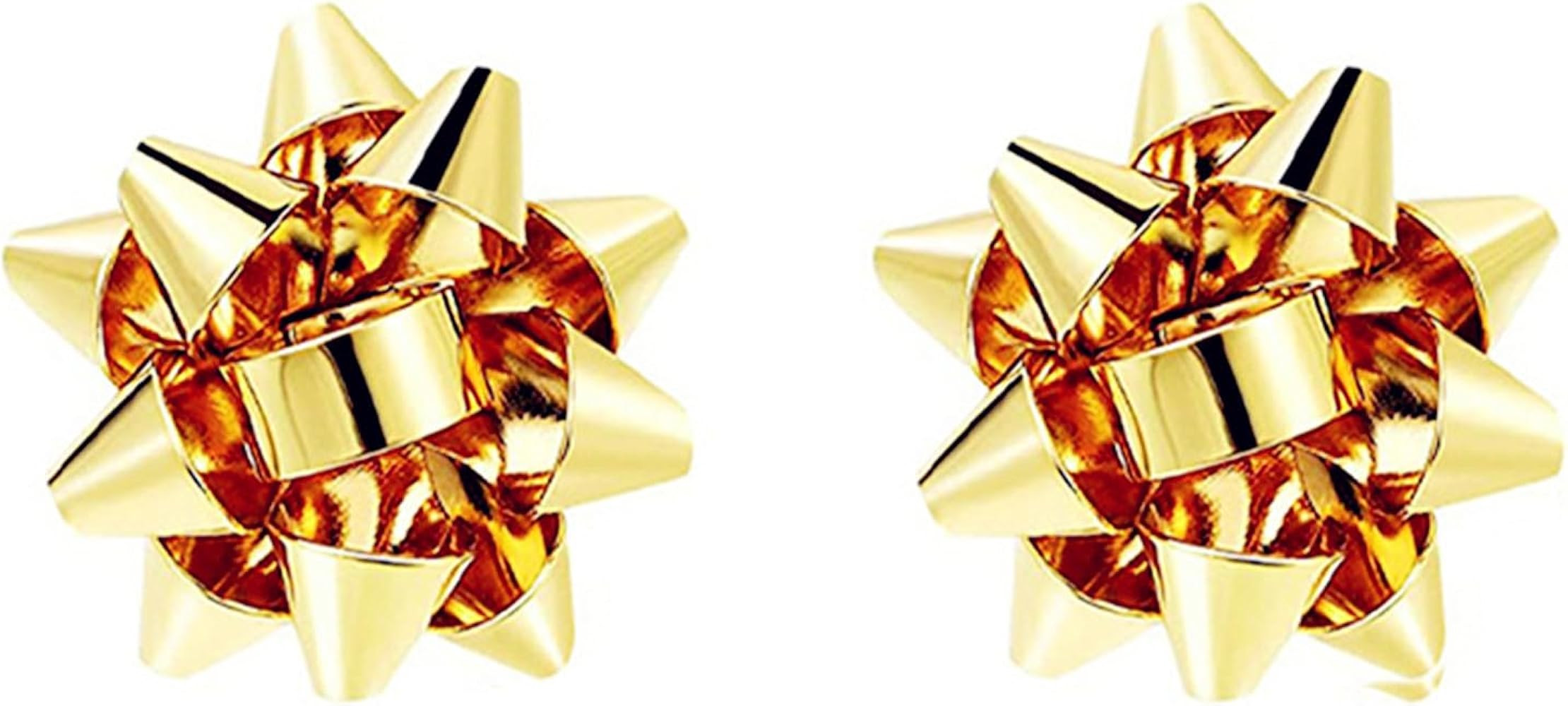 Christmas Bows Flower Stud Earrings Funny Cute 3D Red Green Colorful Festive Gold Bow Flowers Sma... | Amazon (US)