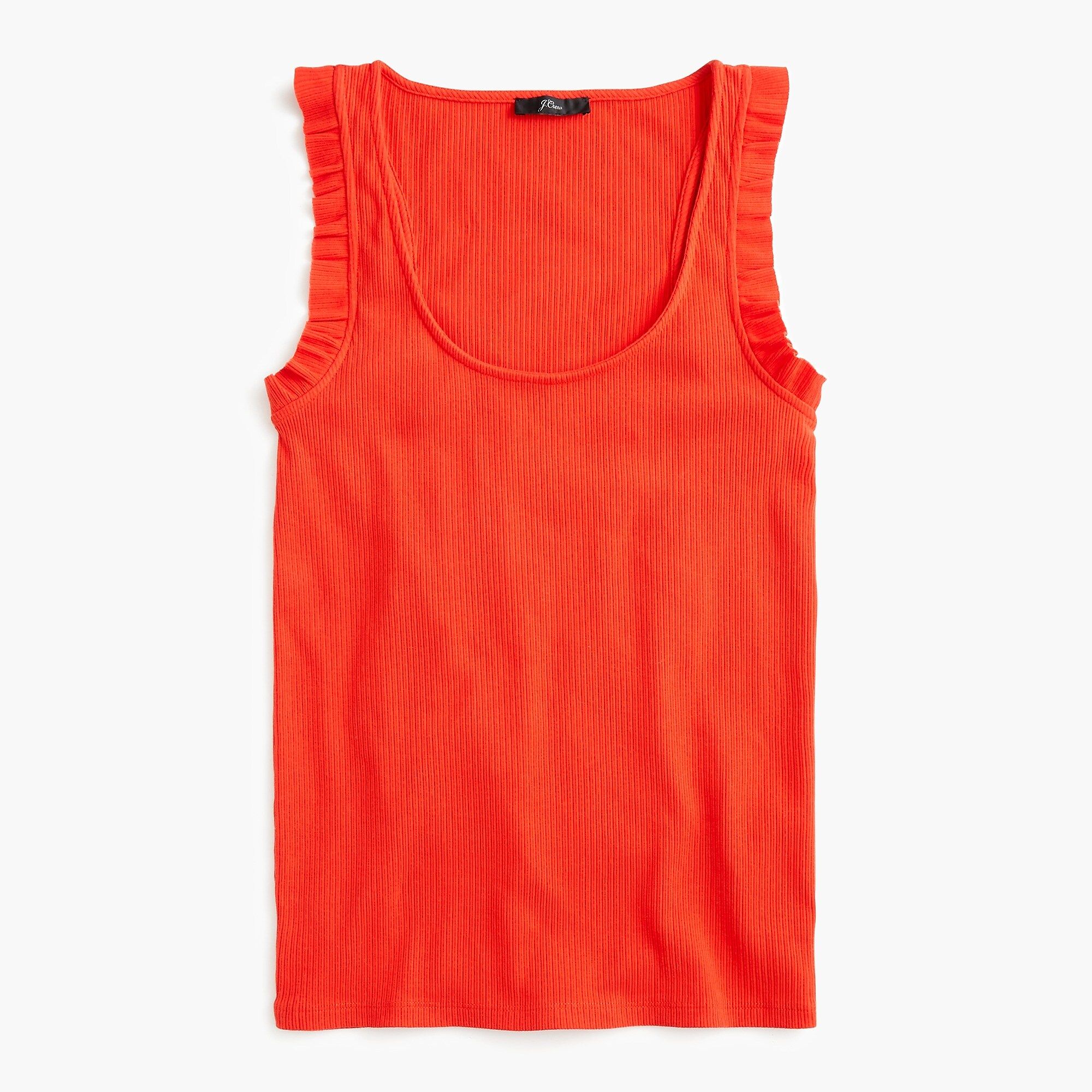 Ribbed ruffle tank top | J.Crew US