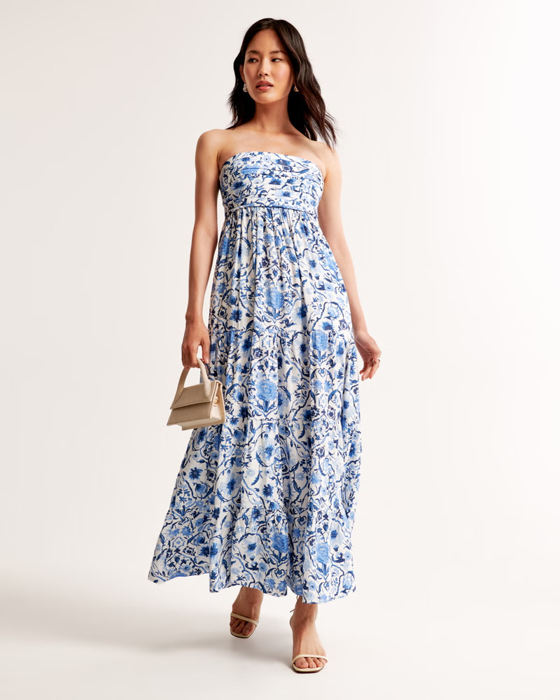 Women's Emerson Strapless Maxi Dress | Women's Dresses & Jumpsuits | Abercrombie.com | Abercrombie & Fitch (US)