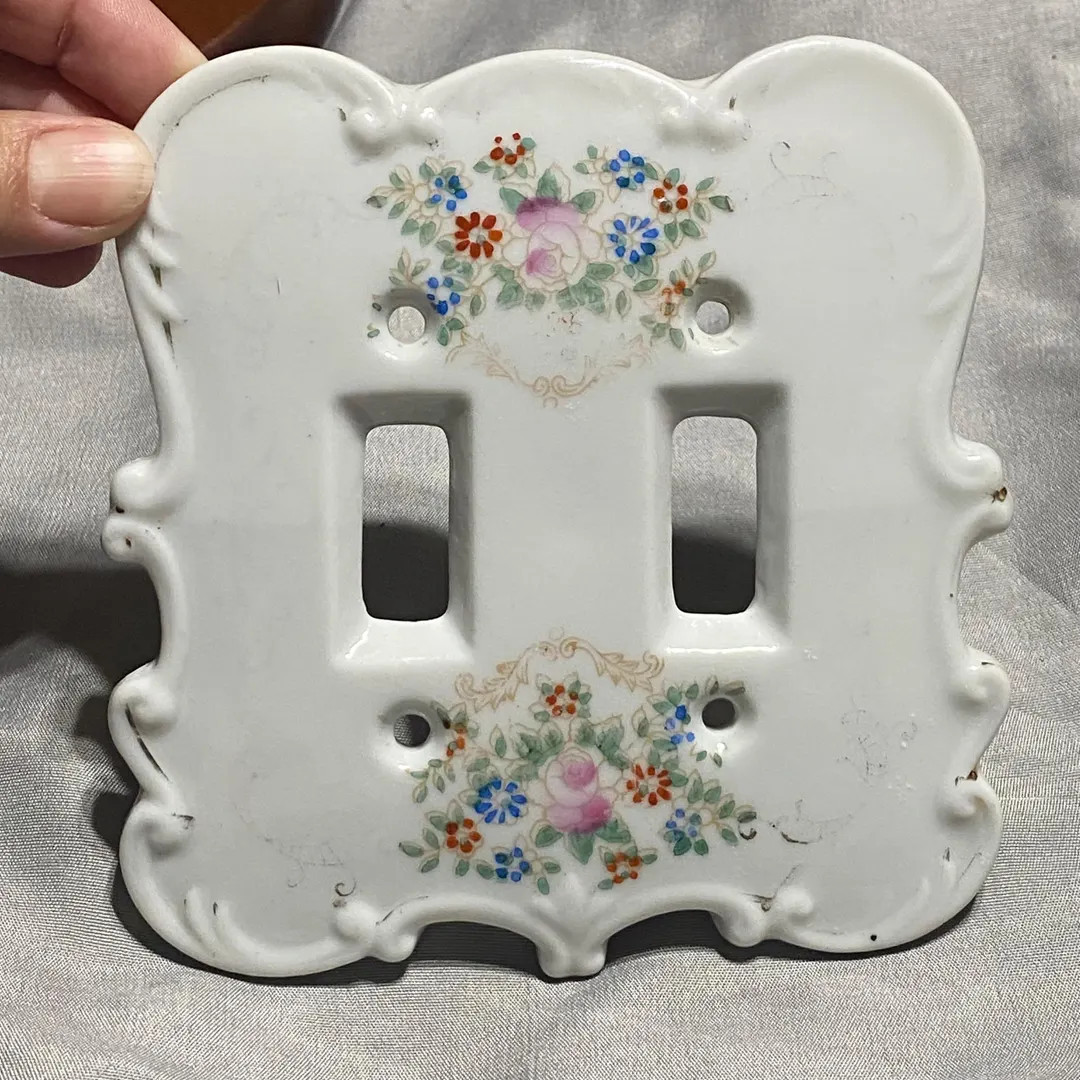 Vintage Arnart Creation Porcelain Double Light Switch Plate Cover 1950 - Etsy | Etsy (US)
