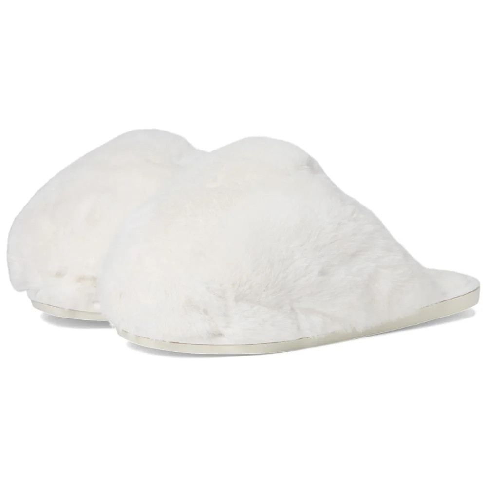 Free People Women's Snowball Slippers, Snow Faux Fur | Shop Simon