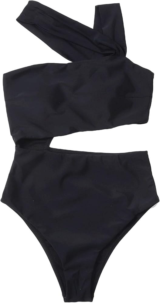 MakeMeChic Women's Cut Out Strappy High Waist One Piece Monokini Swimsuit | Amazon (US)