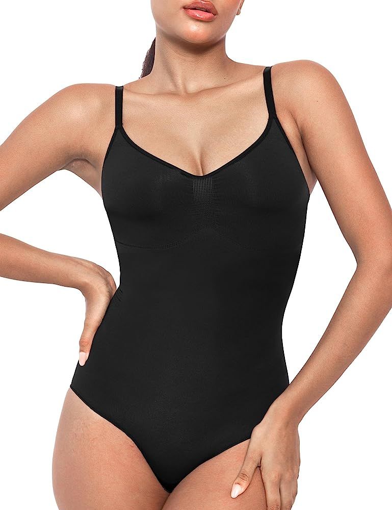 NEWVISISTER Shapewear Bodysuit for Women Tummy Control Seamless Sculpting Body Shaper Sleeveless ... | Amazon (US)