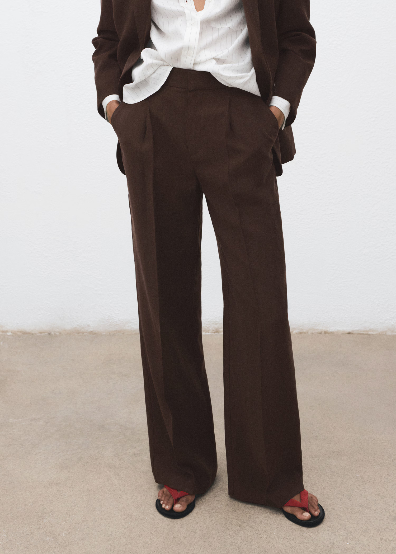 Straight pants suit lyocell | Mango (US/MX/AU)