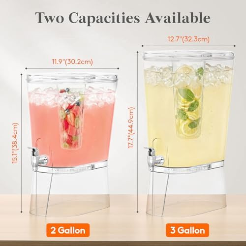 Lifewit 3 Gallon Drink Dispenser for Parties 2 Pcs, Large Plastic Beverage Container for Juice/Te... | Amazon (US)