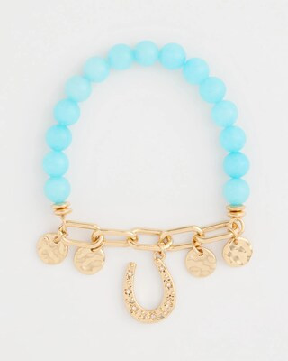 Women's Jade Stone Link Charm Bracelet in Blue | Chico's | Chico's