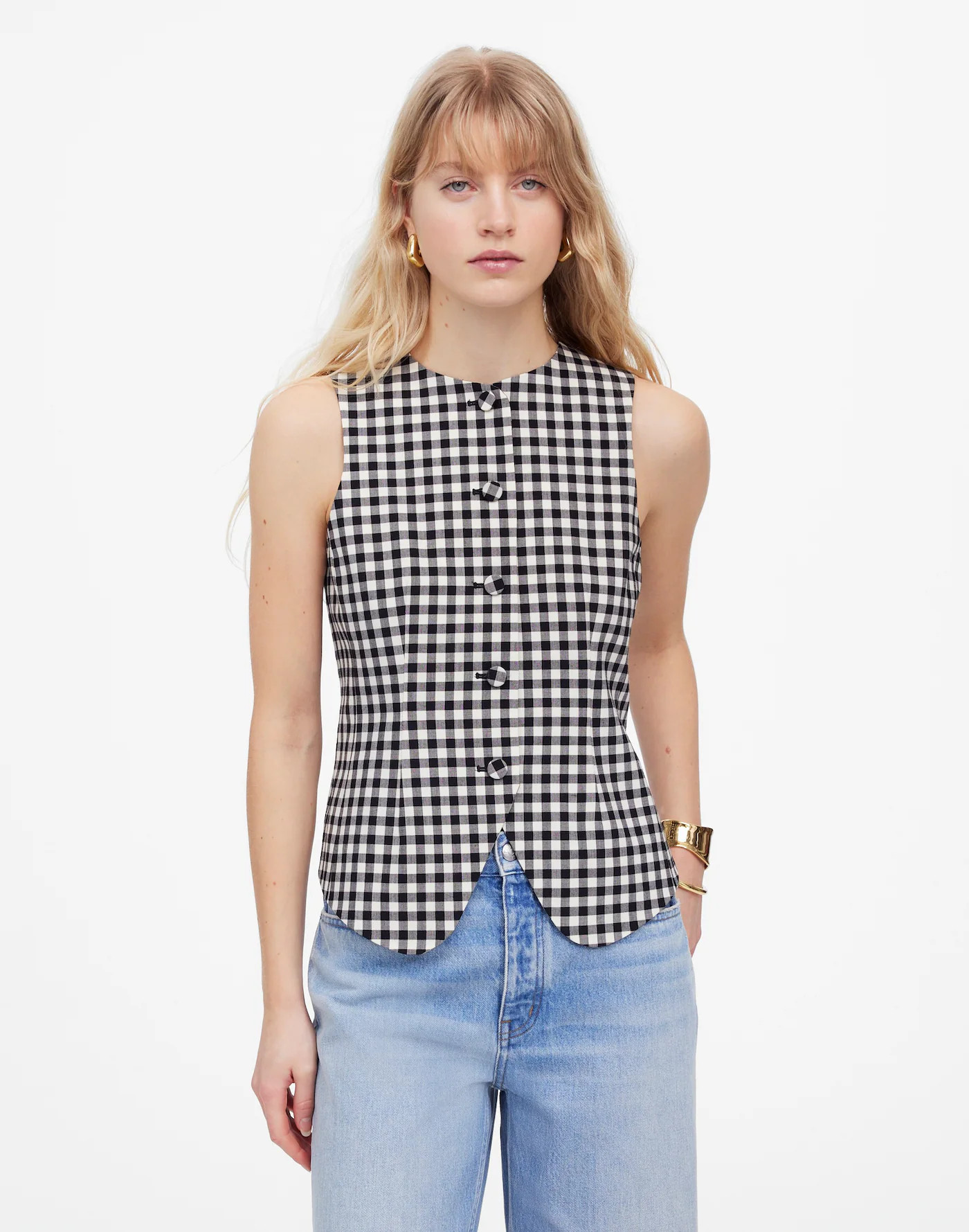 Single-Breasted Crewneck Vest | Madewell | Madewell