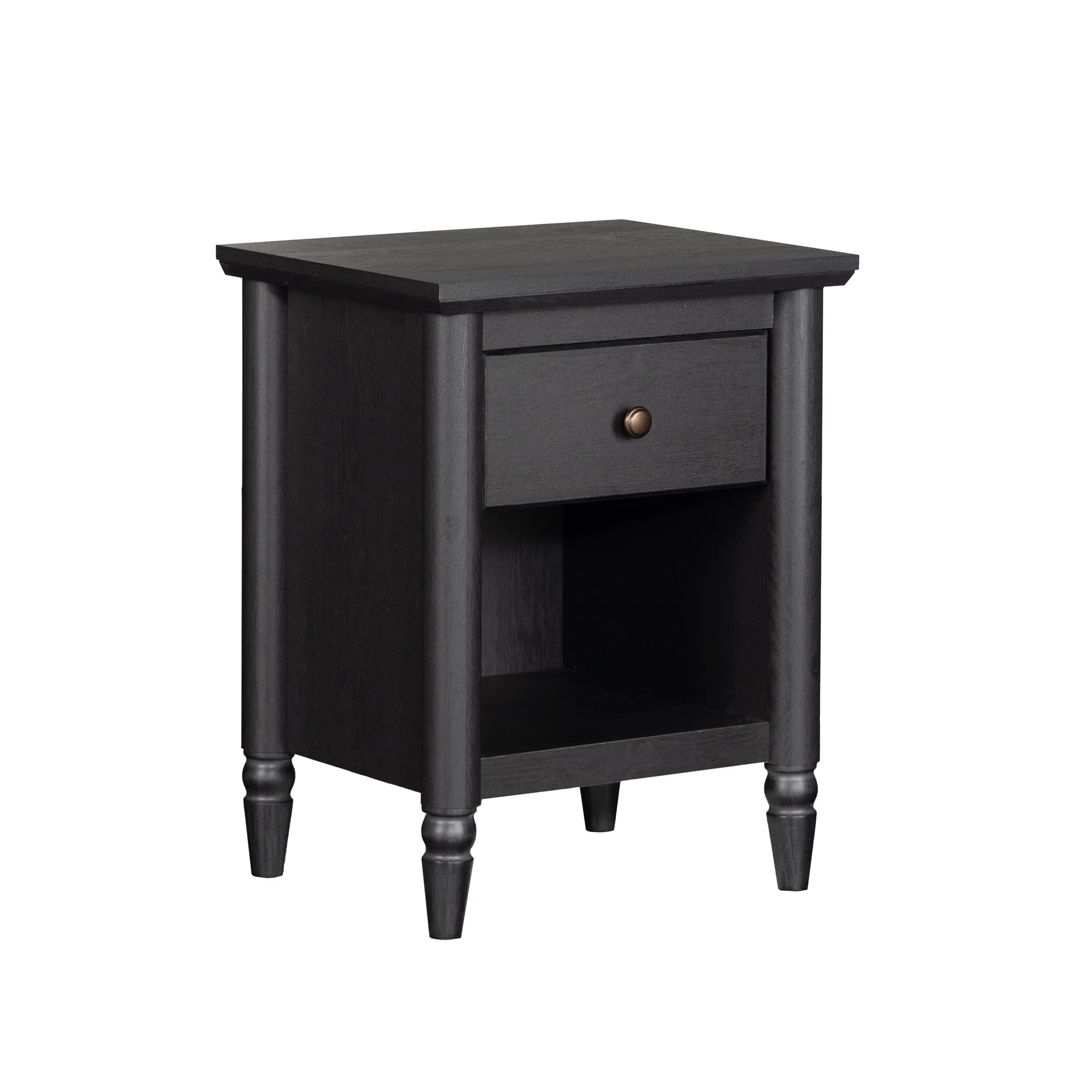 My Texas House Monroe 1 Drawer Nightstand, Black Oak Finish | Walmart (US)