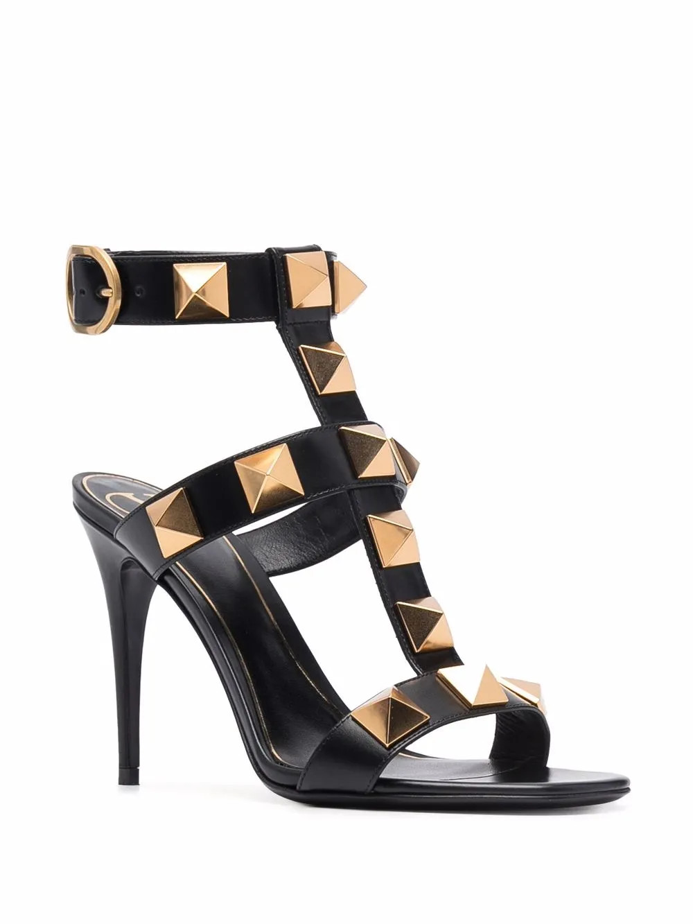 Valentino Garavani Roman Stud 100mm ankle-strap Sandals - Farfetch | Farfetch Global