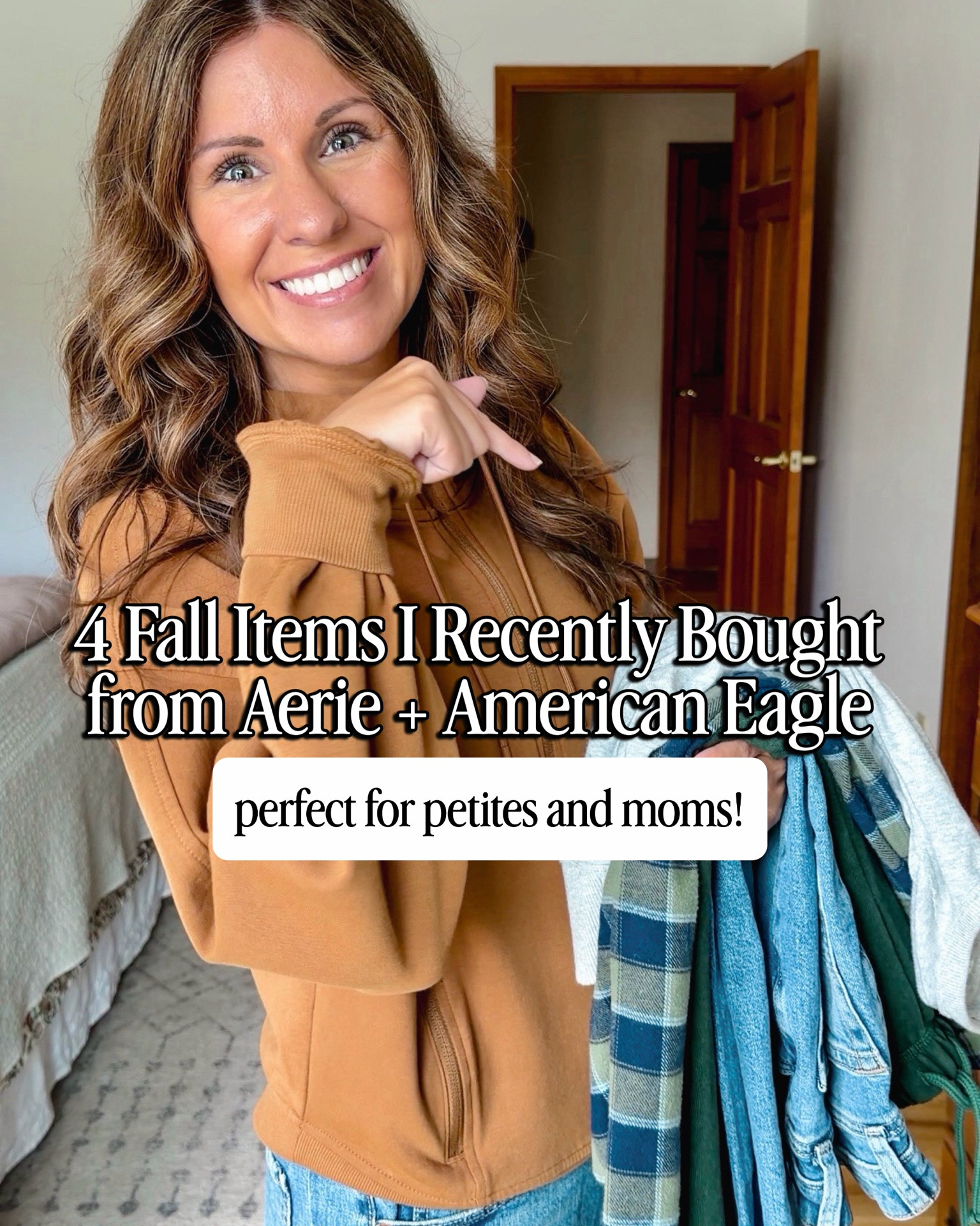 @Aerie  /American Eagle try-on: Keep or return?

Flannel-xxs
Jeans-00 short
Henley-mine is form last year, but they brought it back this year. Wearing size xs!
Green sweatpants-xs short

—————

In my first outfit I’m also wearing small in my hoodie sweatshirt and 0 short in my barrel jeans (both old navy). My tee is also old navy, size small (in my jeans outfit). My Uggs are size 6. My Seavees clogs are also size 6.

#LTKSeasonal #LTKPetite #LTKSaleAlert