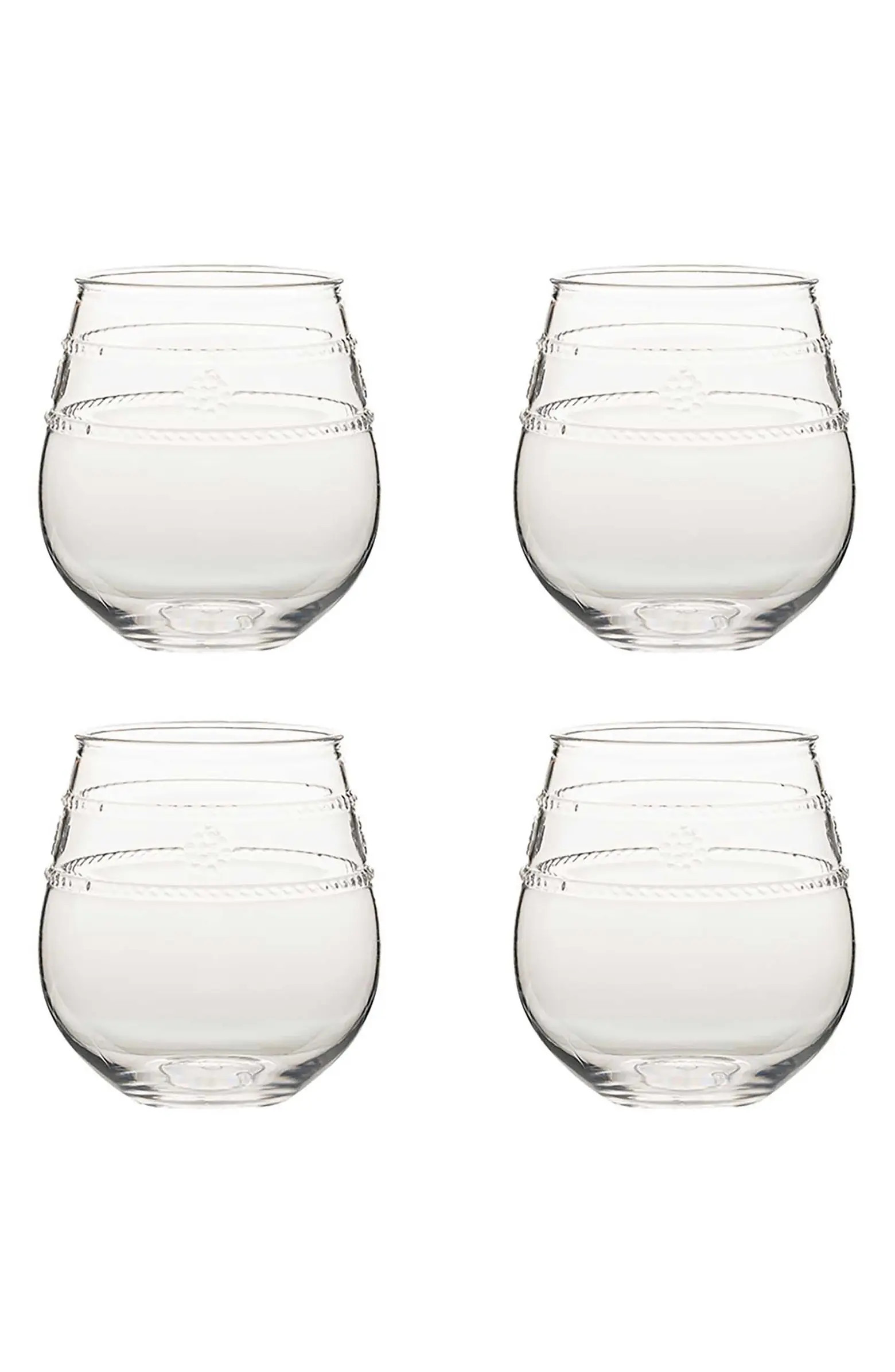 Isabella Set of 4 Acrylic Stemless Wine Glasses | Nordstrom