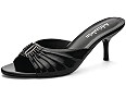 Adrizzlein Mule Heels for Women Peep Open Toe Mules Ruched Heeled Mules Round Toe Kitten Heels Me... | Amazon (US)