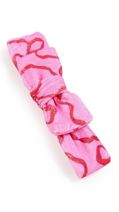LOVESHACKFANCY Women's Headband with Bow, Crimson Candy, Pink, One Size | Amazon (US)