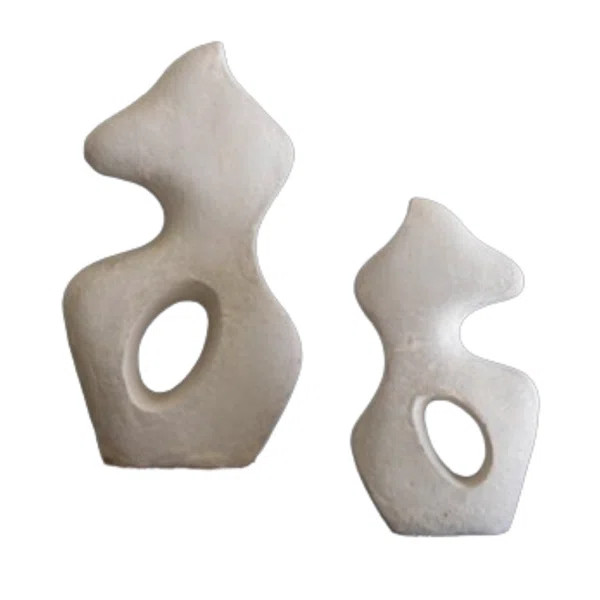 2 Pieces Adda Mache Sculptures Set | Joss & Main