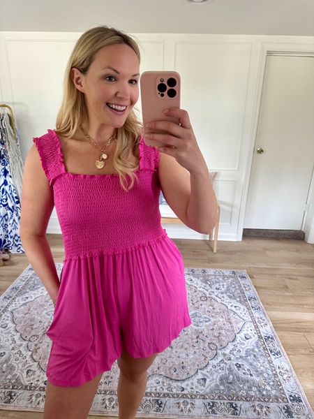 My favorite Amazon romper! I’m wearing a medium and this comes in so many different colors! Travel outfit , summer outfit , vacation 

#LTKmidsize #LTKtravel #LTKstyletip